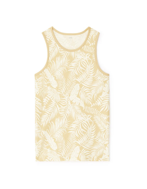 Celio Men's Beige Cotton Crew Neck Tank Top | Celio In Lebanon