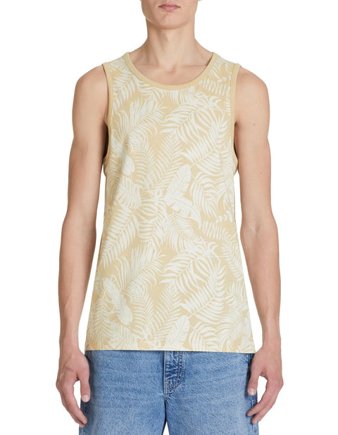 Celio Men's Beige Cotton Crew Neck Tank Top | Celio In Lebanon