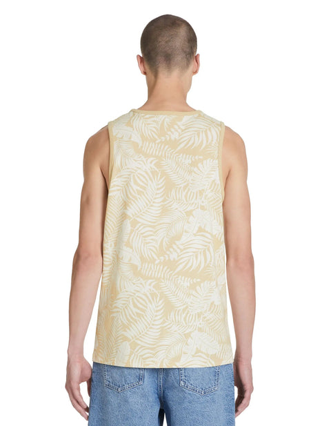Celio Men's Beige Cotton Crew Neck Tank Top | Celio In Lebanon