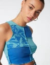 Don't Call Me Jennyfer Women's Blue Short Patchwork Top | Don't Call Me Jennyfer In Lebanon