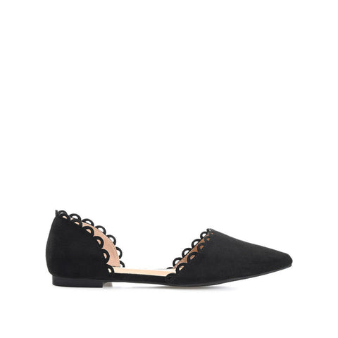 Journee Collection Women's Black suede Jezlin Flat |Journee Collection In Lebanon