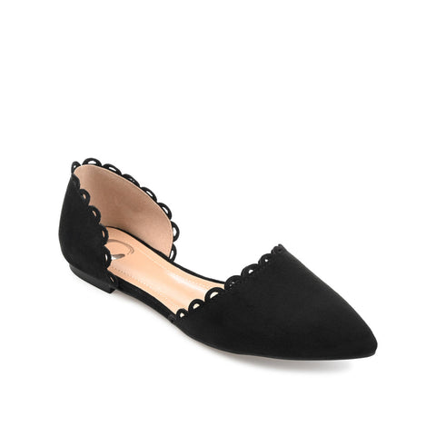 Journee Collection Women's Black suede Jezlin Flat |Journee Collection In Lebanon