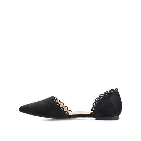 Journee Collection Women's Black suede Jezlin Flat |Journee Collection In Lebanon