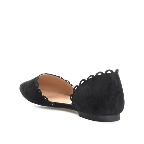 Journee Collection Women's Black suede Jezlin Flat |Journee Collection In Lebanon