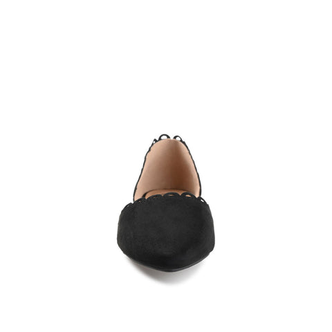 Journee Collection Women's Black suede Jezlin Flat |Journee Collection In Lebanon