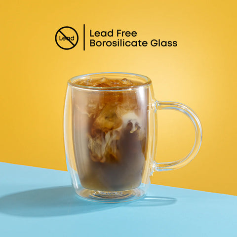 JoyJolt Aroma Double Wall 2 Pieces Coffee Mugs | JoyJolt In Lebanon