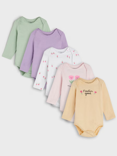 Sinsay Fox & Bunny Baby Multicolor Body Suit 5pcs ANFK115
