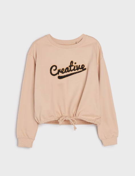 Sinsay Girl's Beige Sweatshirt ANFK117
