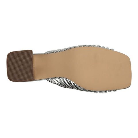 G.C.Shoes Women's Silver Strappy Heeled Sandals  | G.C.Shoes  in Lebanon