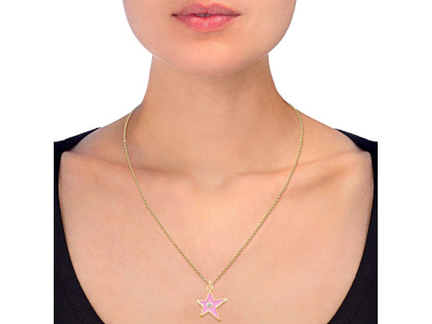 Royal Aura Women's Gold-Tone White Crystal and Pink Enamel Brass Jewelry Set- Huggies |Royal Aura In Lebanon