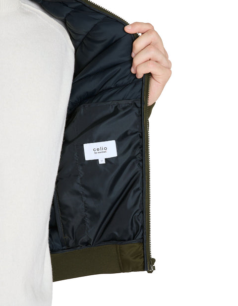 Celio Men's Khaki Puffer Jacket | Celio In Lebanon