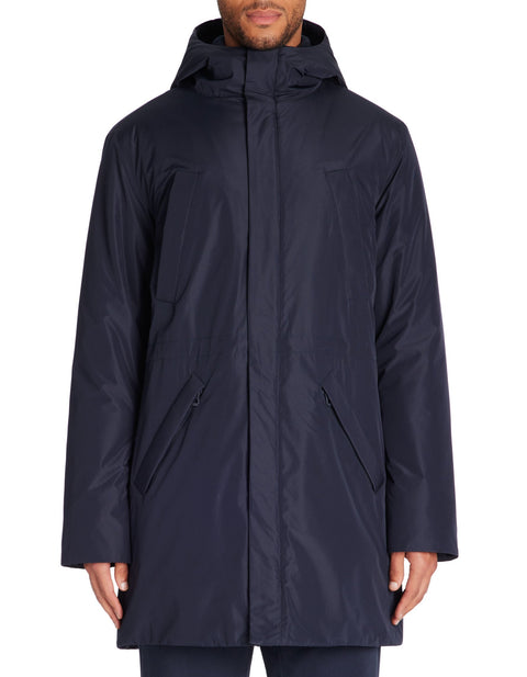 Celio Men's Navy Long Hooded Parka Coat|Celio In Lebanon
