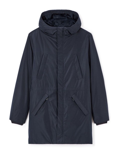 Celio Men's Navy Long Hooded Parka Coat|Celio In Lebanon