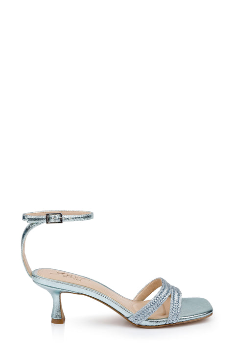 Jewel Badgley Mischka Women's Hayzel Metallic Kitten Heel Sandal | Jewel Badgley Mischka in Lebanon