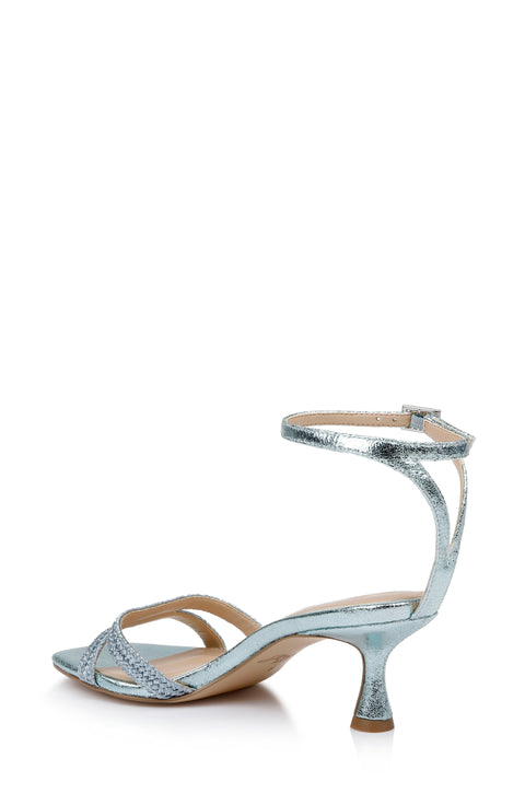 Jewel Badgley Mischka Women's Hayzel Metallic Kitten Heel Sandal | Jewel Badgley Mischka in Lebanon