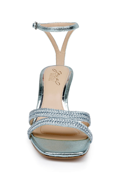 Jewel Badgley Mischka Women's Hayzel Metallic Kitten Heel Sandal | Jewel Badgley Mischka in Lebanon