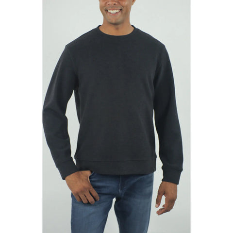 Jachs New York Men's Black Wool Blend Long Sleeve Crewneck Blouse | Jachs New York In Lebanon