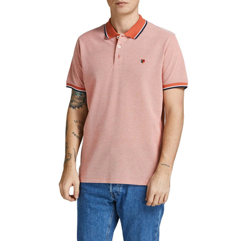 Jack & Jones Men's Orange Bluwin Regular Fit Polo T-Shirt | Jack & Jones In Lebanon
