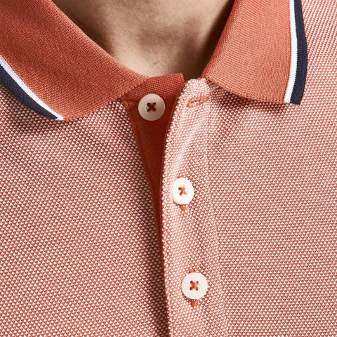 Jack & Jones Men's Orange Bluwin Regular Fit Polo T-Shirt | Jack & Jones In Lebanon