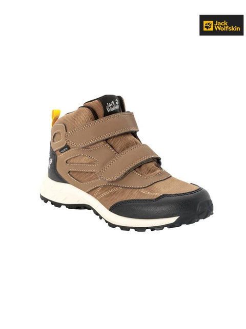 Jack Wolfskin Boy's Brown Woodland Texapore Mid VC K Sneakers |Jack Wolfskin in Lebanon