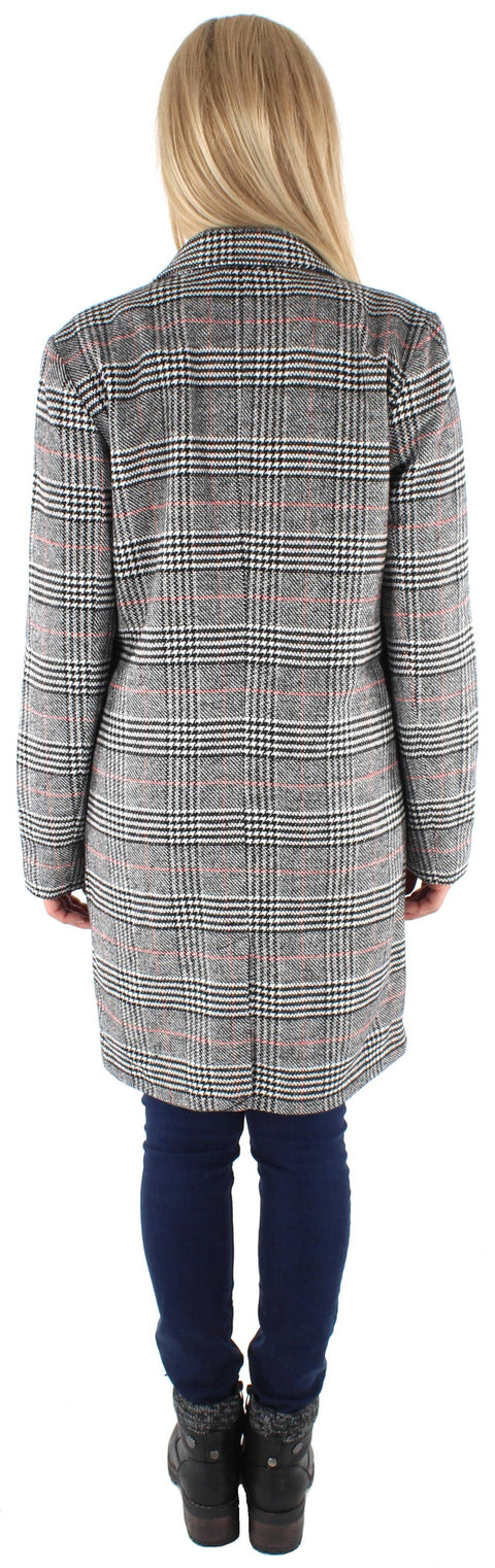 Eight2nine Women's Black Checkered Coat | Eight2nine In Lebanon