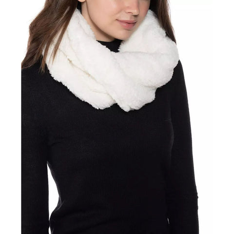 Jenni Women's White Twisted Sherpa Cowl Scarf |Jenni In Lebanon
