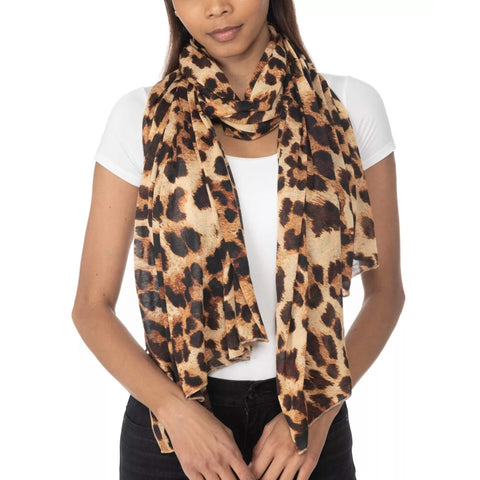 Jenni Women's Leopard Print Jersey Wrap Scarf | Jenni in Lebanon