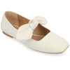 Journee Collection Women's Beige Seralinn Mary Jane Slip On Square Toe Dress Flats | Journee Collection In Lebanon