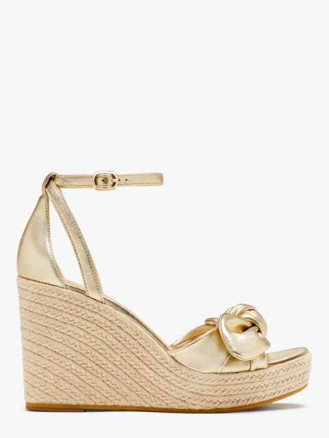 kate spade new york Womens Tianna Wedge Sandals Pale Gold ACS797 shr