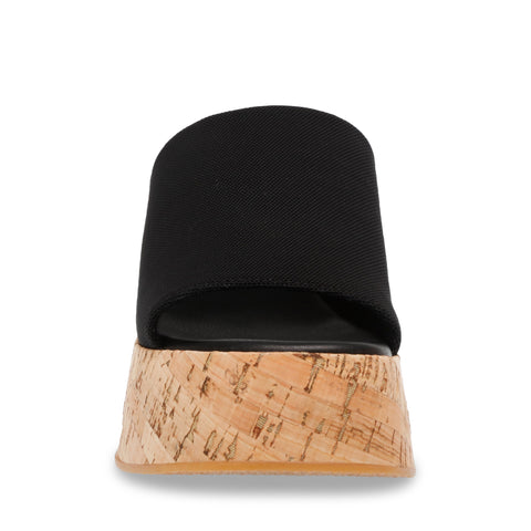 Steve Madden Women's Black Live Wire Wedge Sandal | Steve Madden In Lebanon