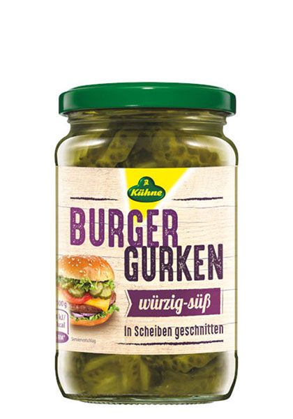 Kuhne Burger Gherkins 370ml | Kuhne In Lebanon