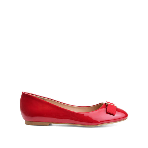 Journee Collection Women's Red Kim Round Toe Ballet Flats | Journee Collection In Lebanon