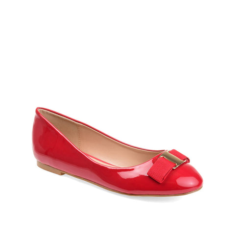 Journee Collection Women's Red Kim Round Toe Ballet Flats | Journee Collection In Lebanon