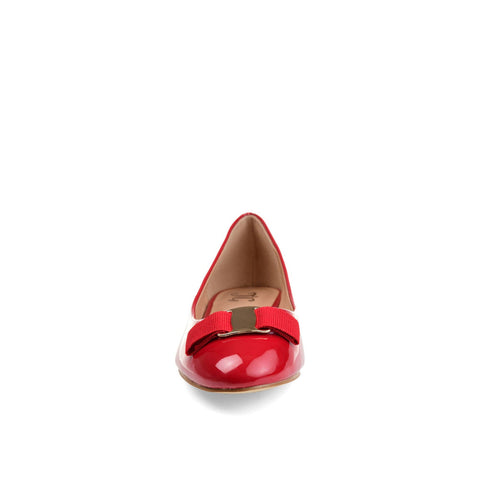 Journee Collection Women's Red Kim Round Toe Ballet Flats | Journee Collection In Lebanon