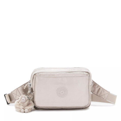 Kipling Women's Silver Metallic Abanu Convertible Crossbody Bag | Kipling In Lebanon