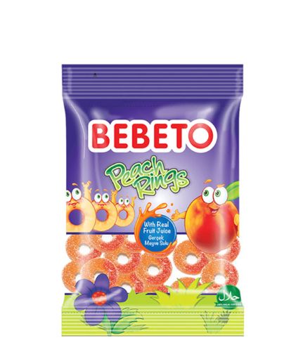 Bebeto Jelly Gum Peach Rings 18g | Bebeto In Lebanon