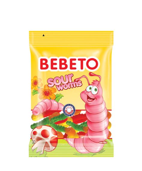 Bebeto Jelly Gum Sour Worms 18g | Bebeto In Lebanon