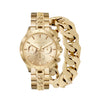 Kendall + Kylie Women's Gold Chronograph-Style Analog Watch and Chunky Chain Bracelet Set | Kendall + Kylie in Lebanon