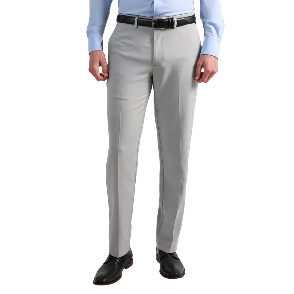 Kenneth Cole Reaction Men's Light Grey Super Flex Waistband Trousers | Kenneth Cole Reaction In Lebanon
