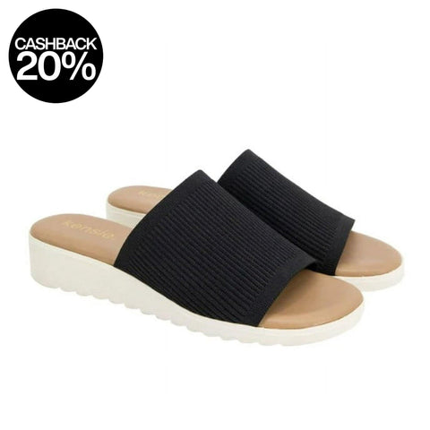 Kensie Women's Black Ellie Flexible Outsole Padded Slippers | Kensie In Lebanon