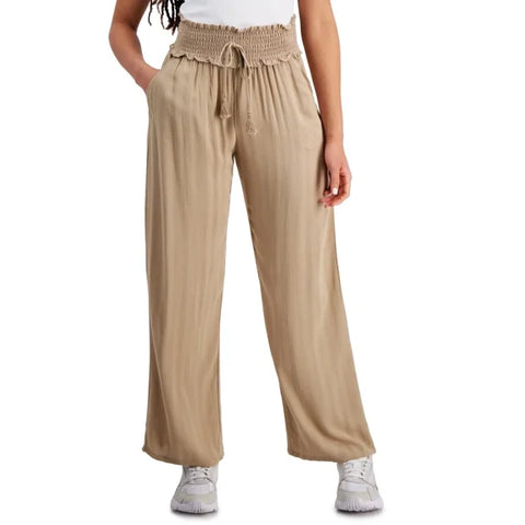Kingston Grey Women's Tan Wide-Leg Soft Pants  | Kingston Grey in Lebanon