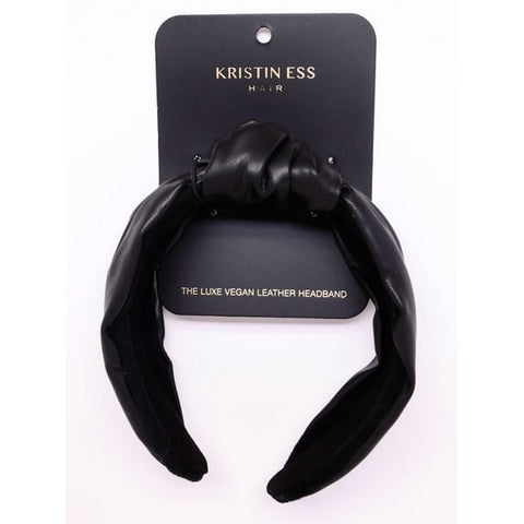 Kristin Ess Hair Girl's Black The Luxe Vegan Leather Headband |Kristin Ess Hair In Lebanon