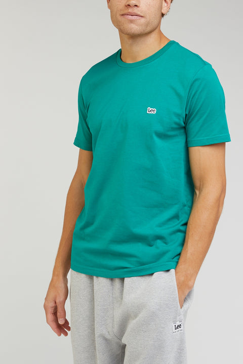 Lee Men's Emerald Green Small Logo Crew Neck T-Shirt | Lee in Lebanon