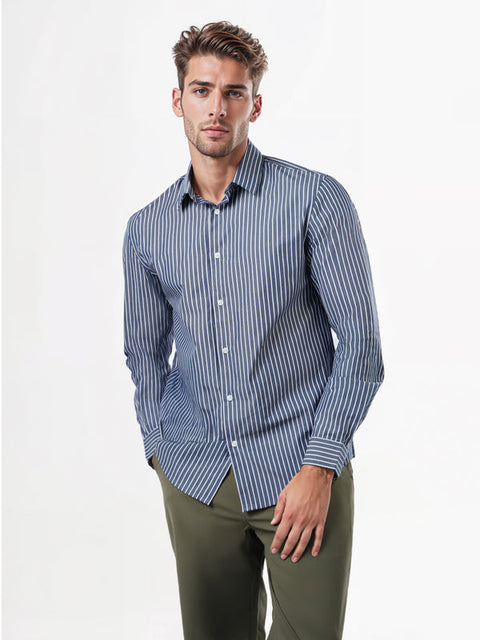 Celio Men's Navy Striped Shirt | Celio in Lebanon
