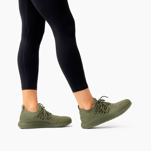 Lane-Eight Women's Khaki Green Synthetic Trainer AD1 Sneakers |Lane-Eight In Lebanon
