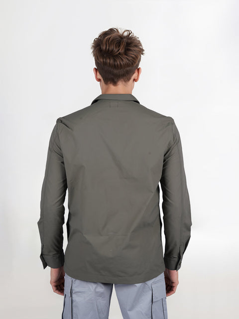 Celio Men's Olive Green Solid Oversized Polyester Shirt | Celio In Lebanon