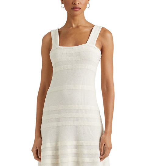 Lauren Ralph Lauren Women's Off White Striped Knit Sleeveless Dress | Lauren Ralph Lauren In Lebanon