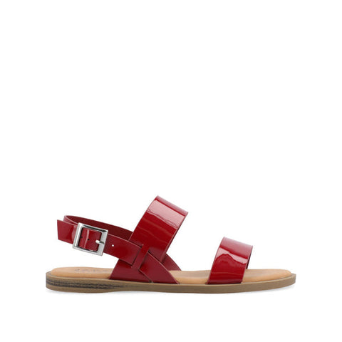 Journee Collection Women's Burgundy Lavine Statement Multi-Strap Sandals | Journee Collection In Lebanon