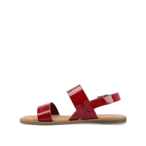 Journee Collection Women's Burgundy Lavine Statement Multi-Strap Sandals | Journee Collection In Lebanon