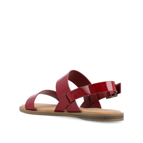 Journee Collection Women's Burgundy Lavine Statement Multi-Strap Sandals | Journee Collection In Lebanon